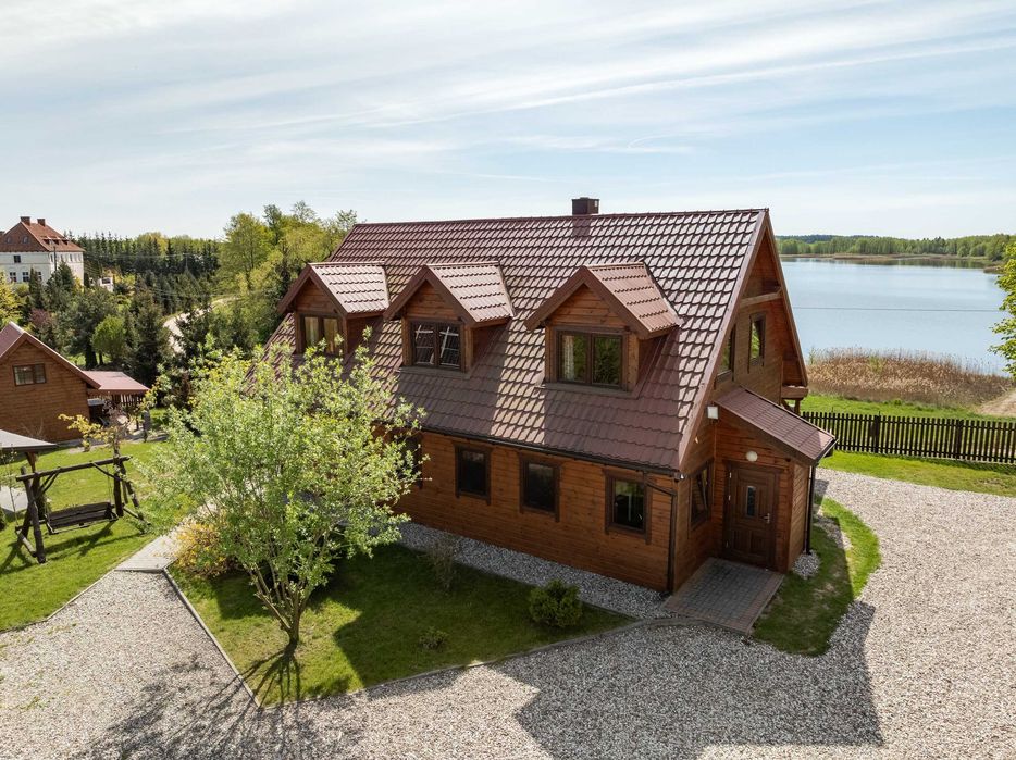 Domki całoroczne z basenem, nad jeziorem- Mazury, okolice Giżycka